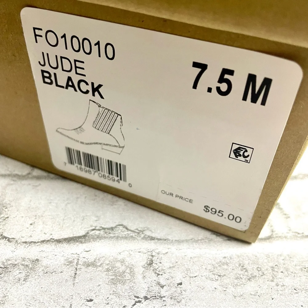 NWT Frye and Co Jude Stacked Heel Black Booties Women's Size 7.5 Bohemian Fall - Picture 9 of 10